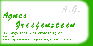 agnes greifenstein business card